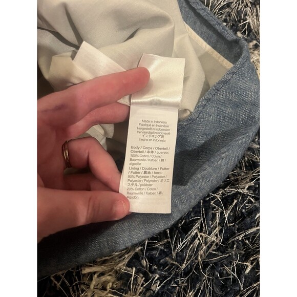 J.Crew Scalloped Camisole Top Size 0 Chambray Blue Adjustable Strap Tank - Picture 8 of 12